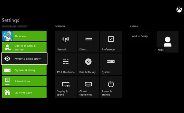 Solucionar problemas de privacidad en Xbox One