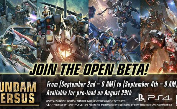 Gundam Versus dispondrá de beta abierta el 2 de septiembre en nuestro país
