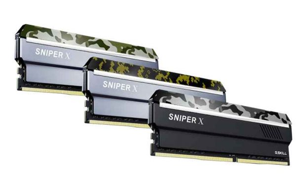 La serie Sniper X de G.Skill vendrán con un bonito diseño de camuflaje